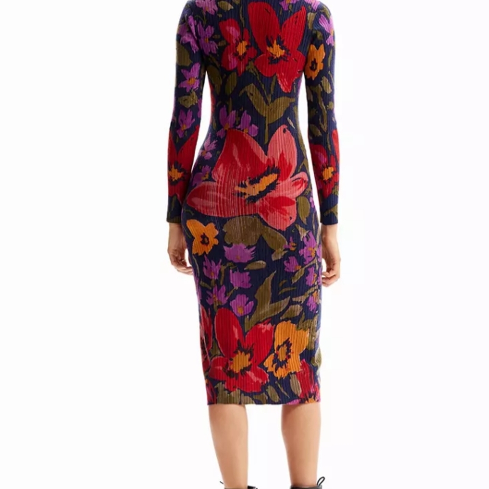 Desigual Multicolor Floral Midi Dress - Picture 4 of 5